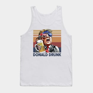 Donald Trump Drunk US Drinking 4th Of July Vintage Shirt Independence Day American T-Shirt Tank Top